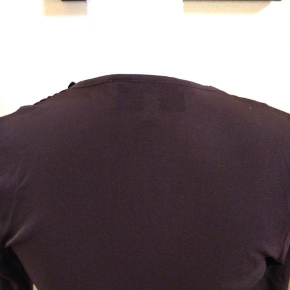 Brown Sheer Ruffle Top - Picture 11 of 13